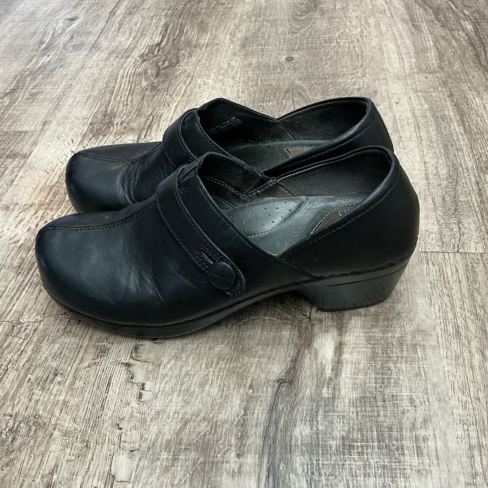 Women's Black Dansko Leather Comfort Shoes size 38